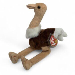 TY Beanie Babies "Stretch" The Ostrich 8" Plush Toy Collectible 1997 NWT
